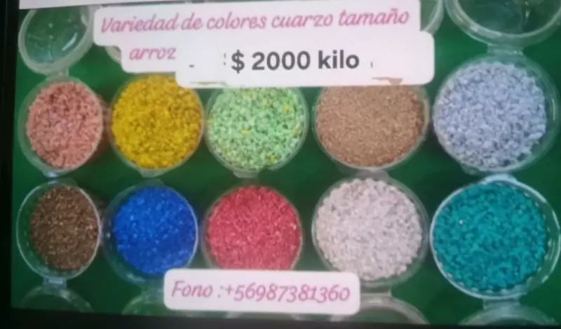 Cuarzo de colores tamaño arroz - 1