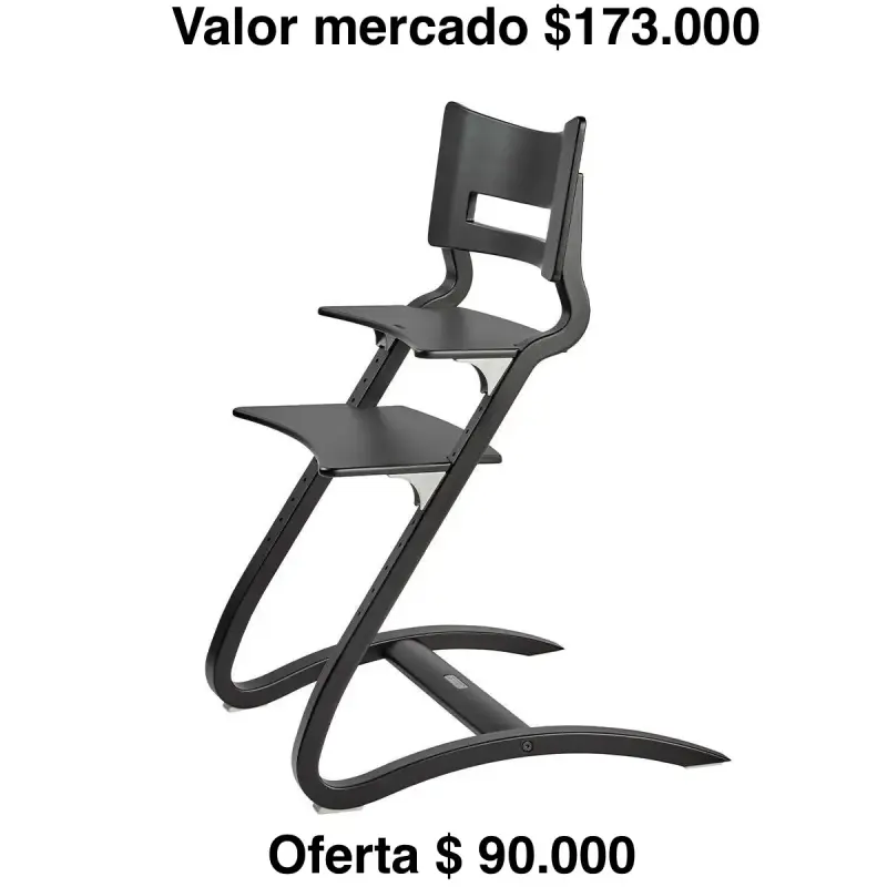 Silla Leander color negro. - 1