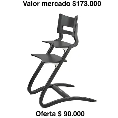 Silla Leander color negro. - miniatura 1