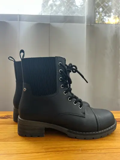 Botines negros de cuero Bruno Rossi - miniatura 1
