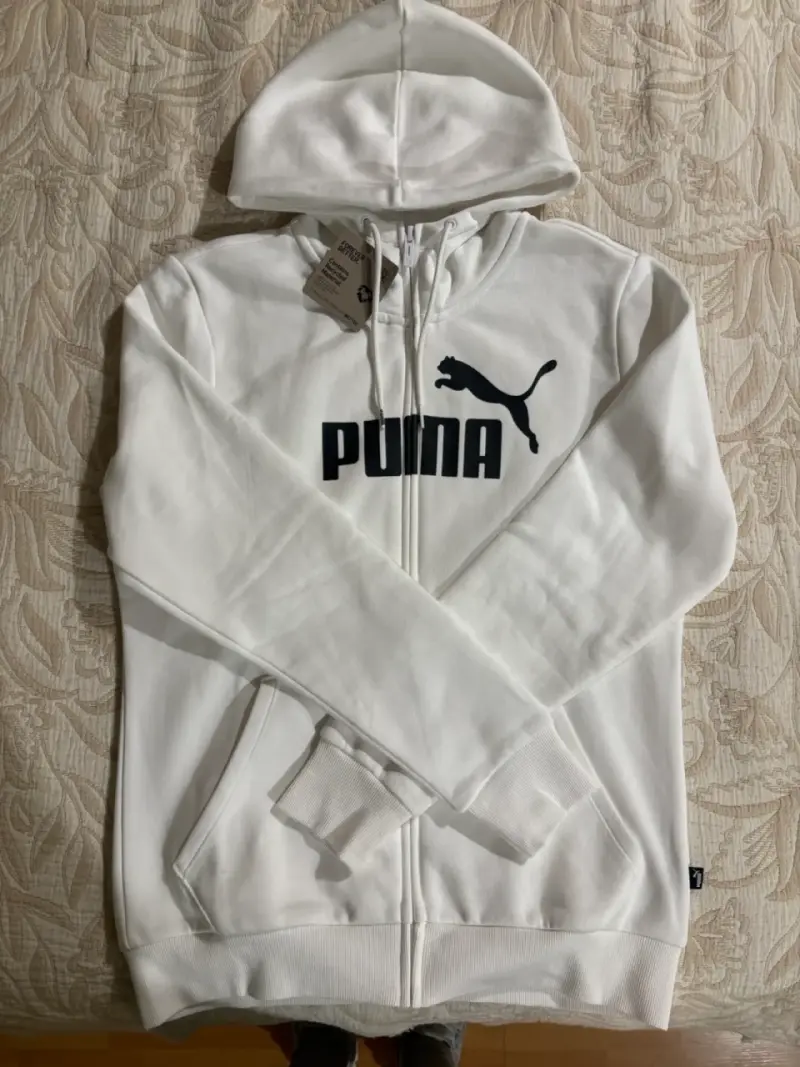 Polerón blanco Puma con capucha - 1