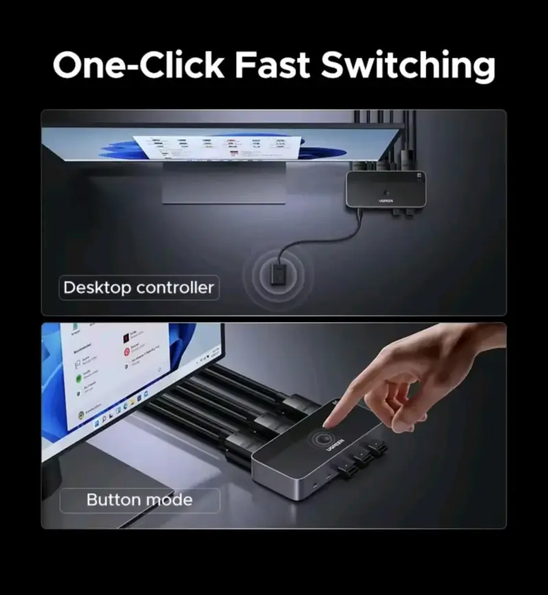 Switch KVM UGREEN DP 8K 60Hz USB 3.0 - 4