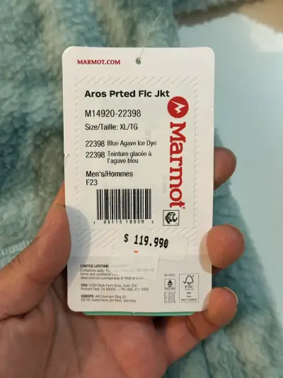 Chaqueta polar Marmot azul con diseño - miniatura 3