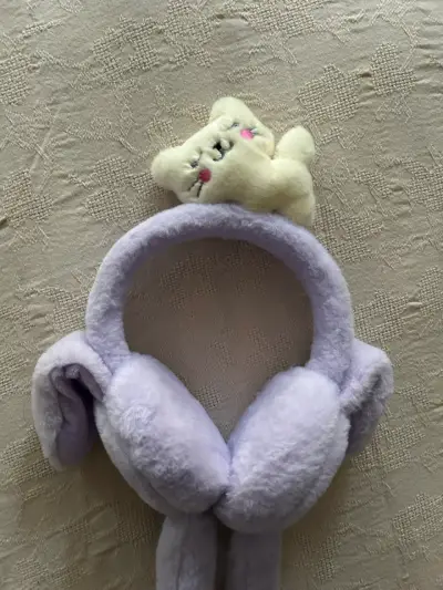 Orejeras de felpa con diseño de gato - miniatura 4