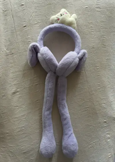Orejeras de felpa con diseño de gato - miniatura 5
