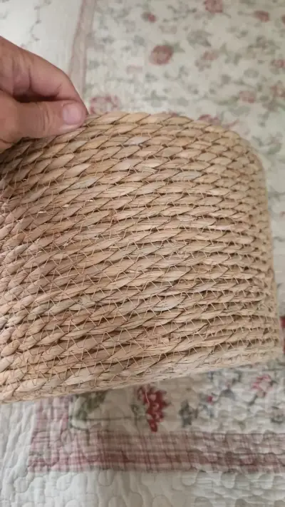 Canasto de mimbre tejido a mano - miniatura 3