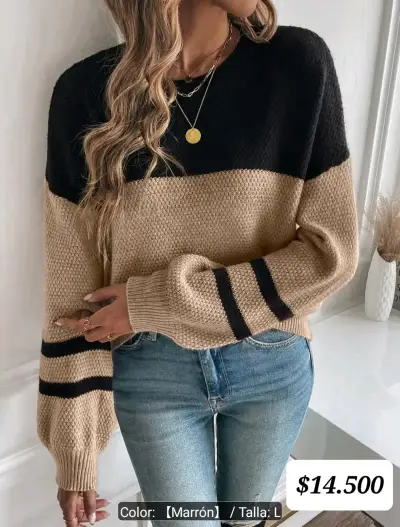 Suéter de colores mezclados para mujer - miniatura 4