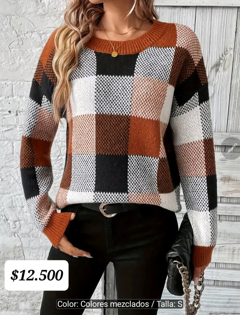 Suéter de colores mezclados para mujer - 6