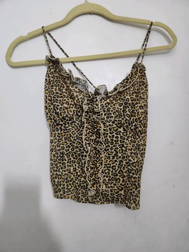 Top de tirantes estampado leopardo - 1