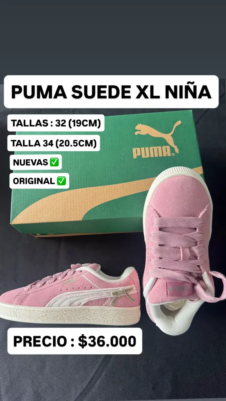 Zapatillas Puma Suede XL Niña Rosadas