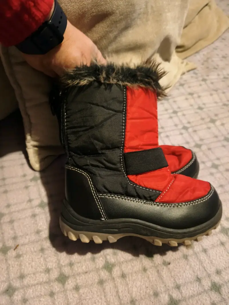 Botas de invierno negras y rojas con forro N° 28 - 3