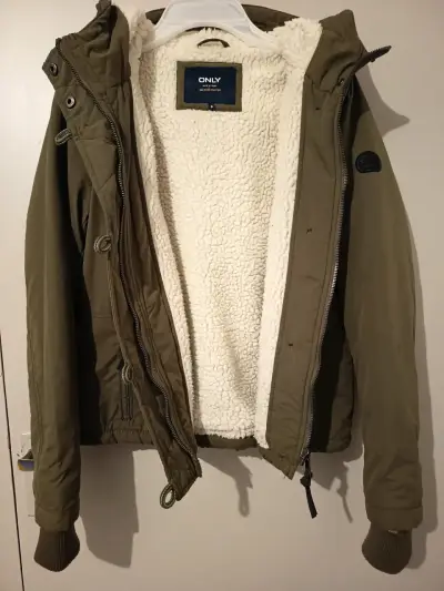 Parka Only verde con forro polar - miniatura 1