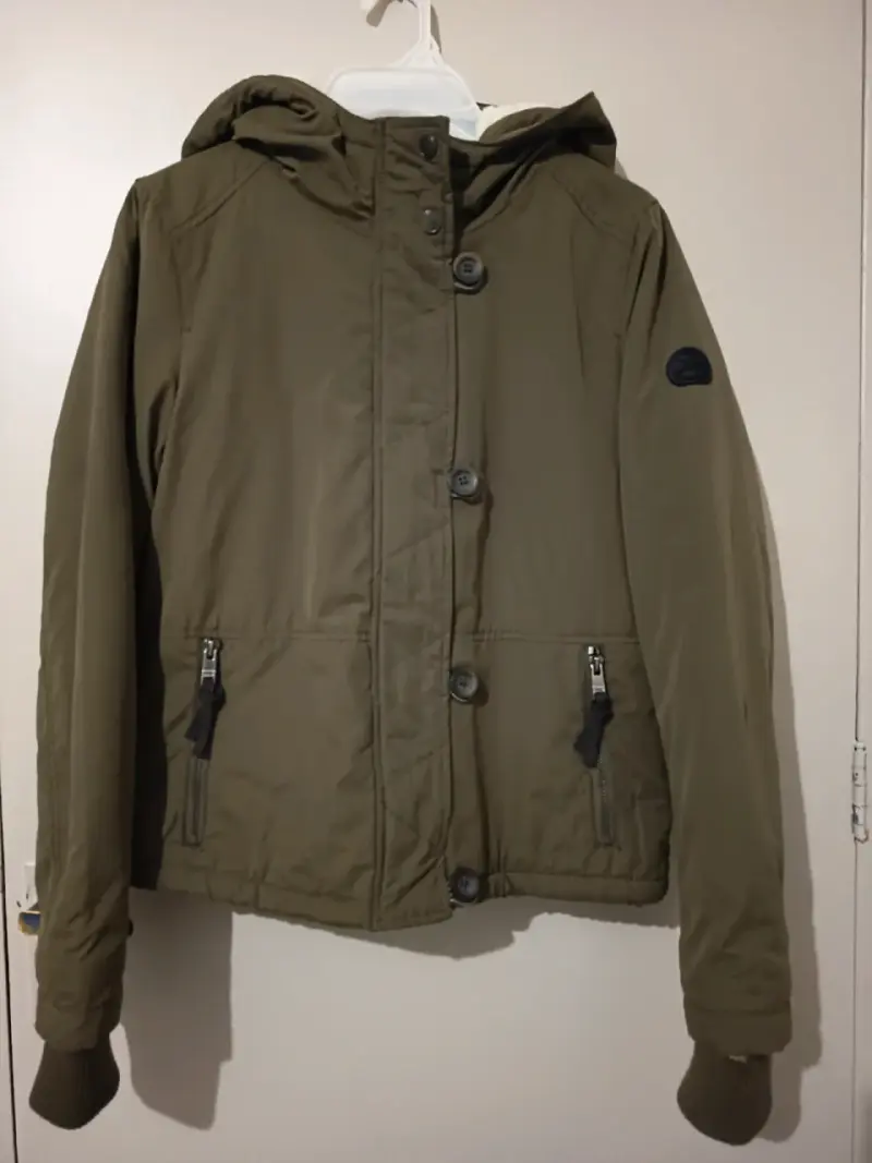Parka Only verde con forro polar - 2