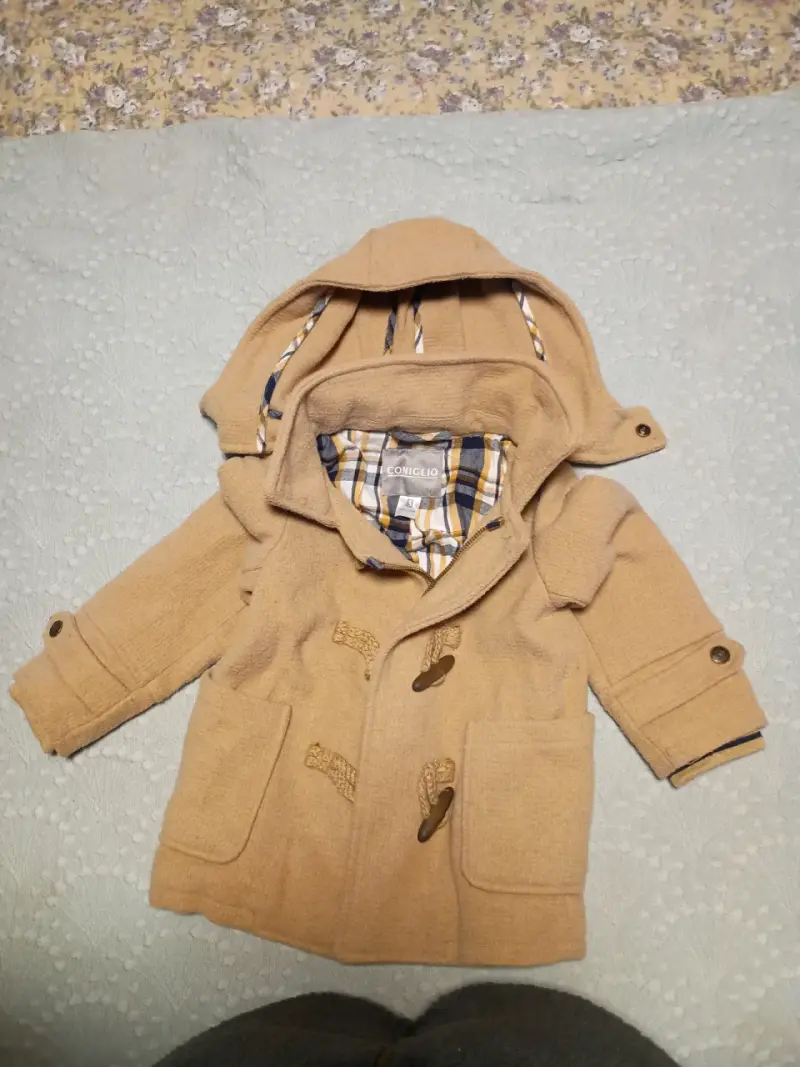 Abrigo infantil Coniglio beige con capucha talla 3 - 1