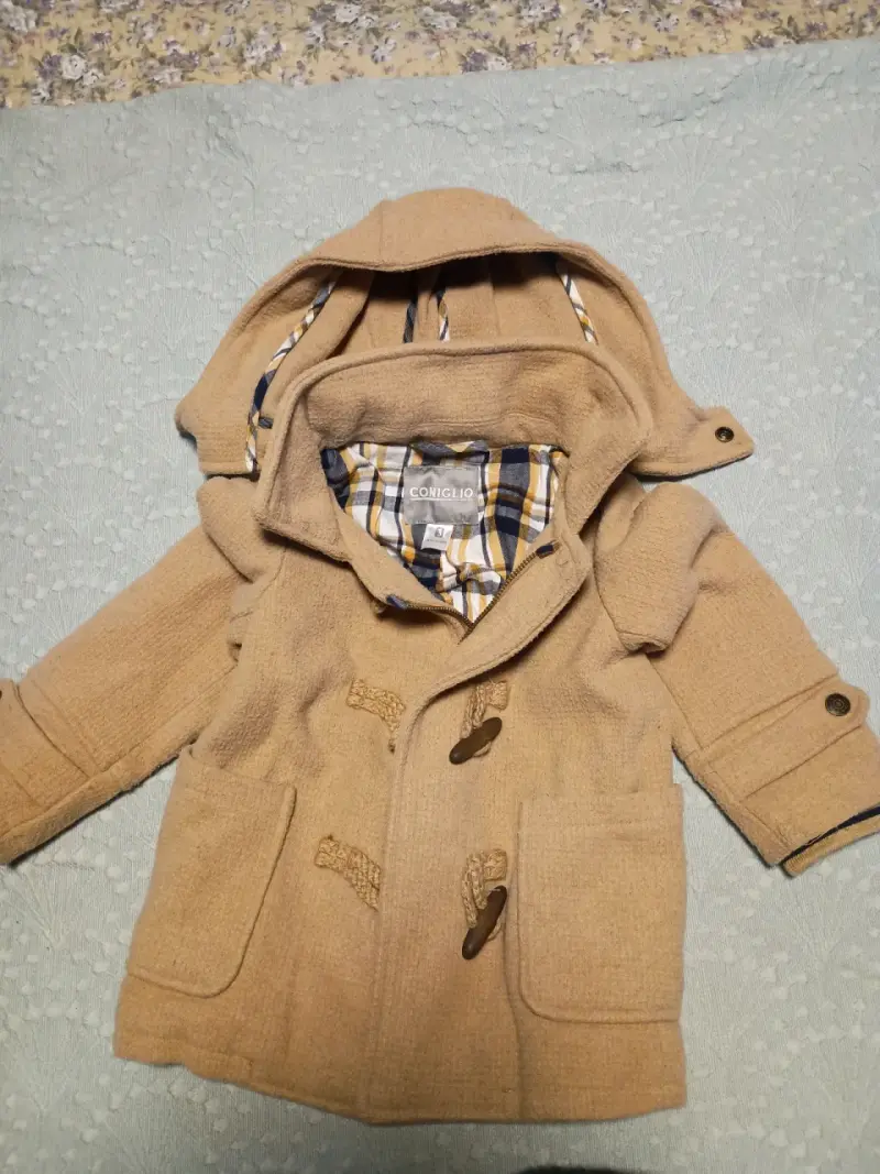 Abrigo infantil Coniglio beige con capucha talla 3 - 2