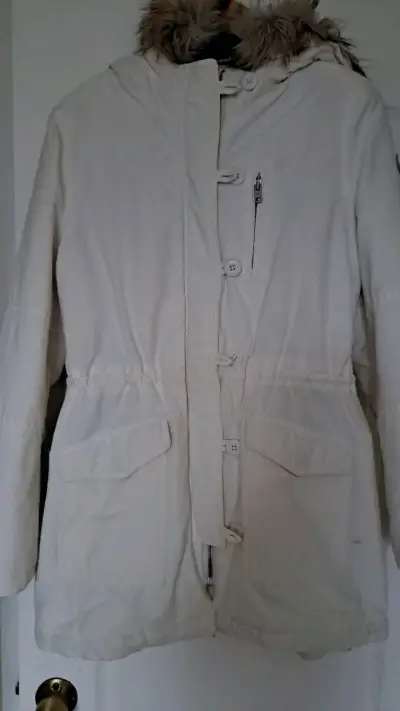 Chaqueta acolchada blanca con forro polar - miniatura 3