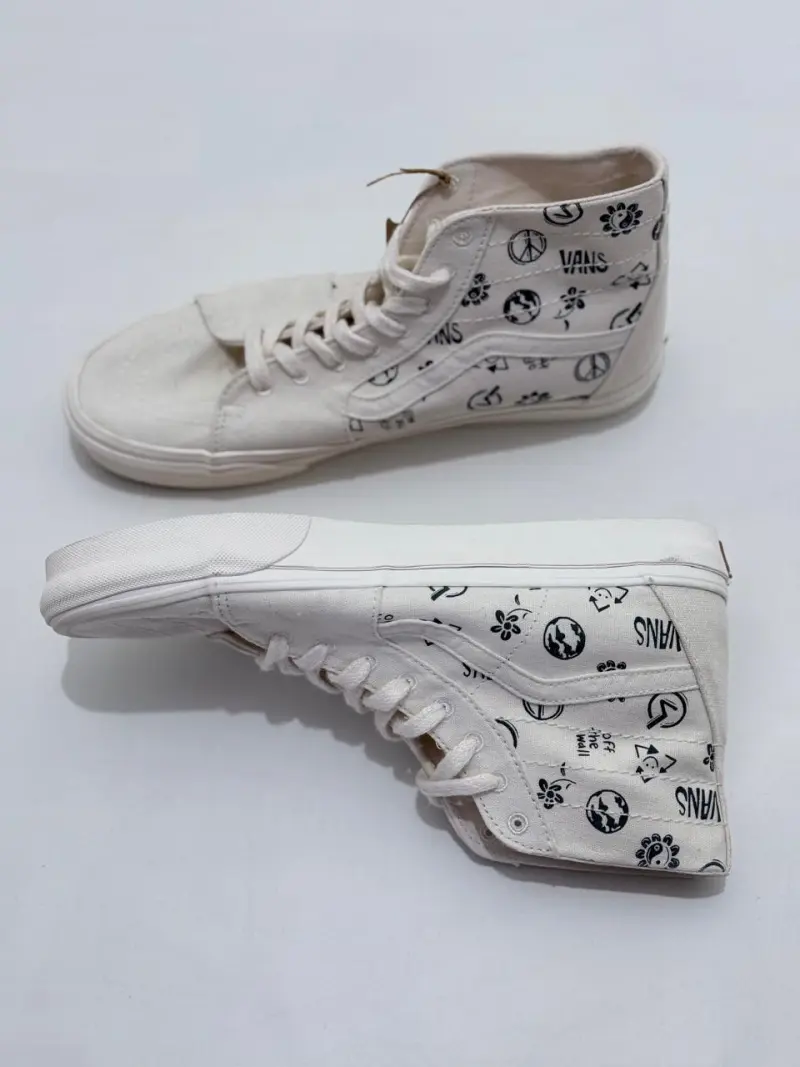 Zapatillas Vans altas blancas con estampado - 1