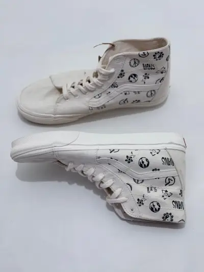Zapatillas Vans altas blancas con estampado - miniatura 1
