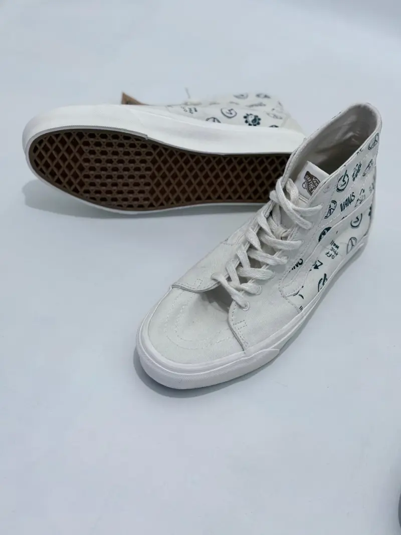 Zapatillas Vans altas blancas con estampado - 2