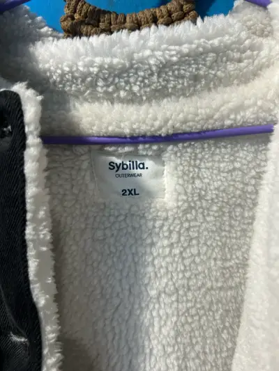Chaqueta de mezclilla con forro de borrego - miniatura 3