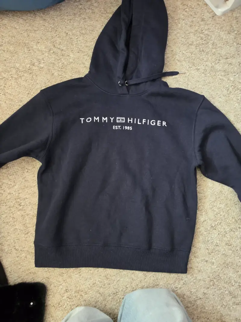 Polerón Tommy Hilfiger azul marino con capucha - 1