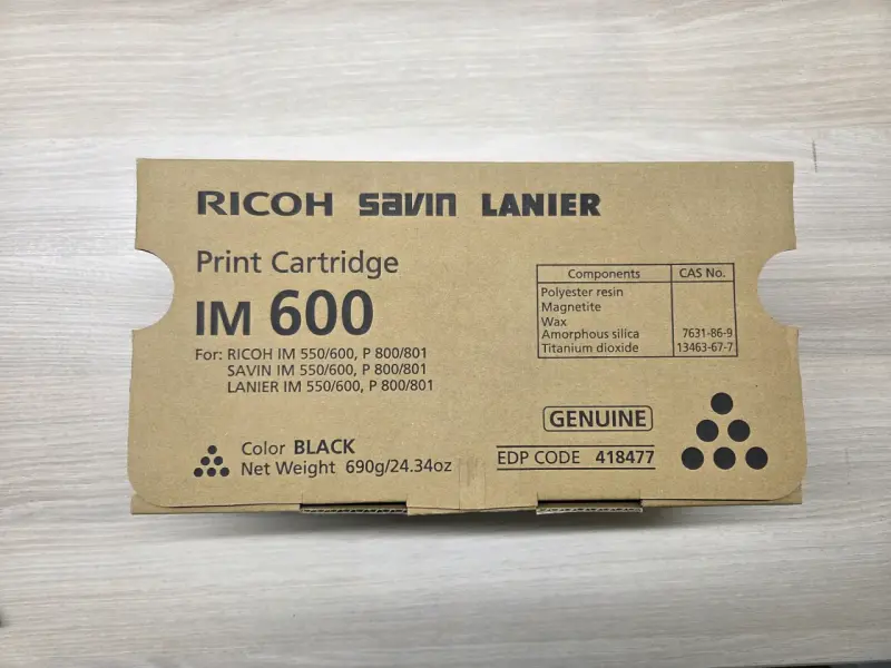 Cartucho de impresión Ricoh IM 600 negro