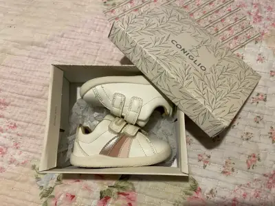 Zapatillas bebé blancas con velcro Coniglio n21 - miniatura 4