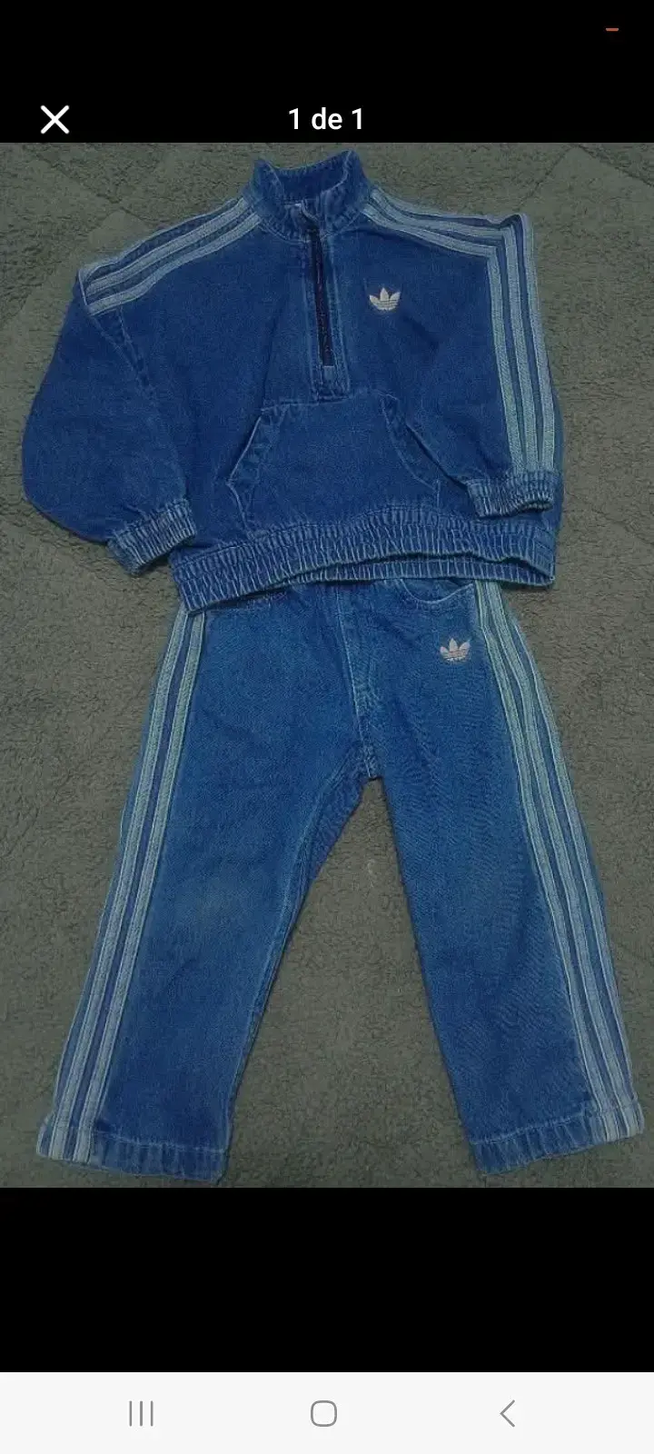 Conjunto Adidas mezclilla unisex 3-4Y