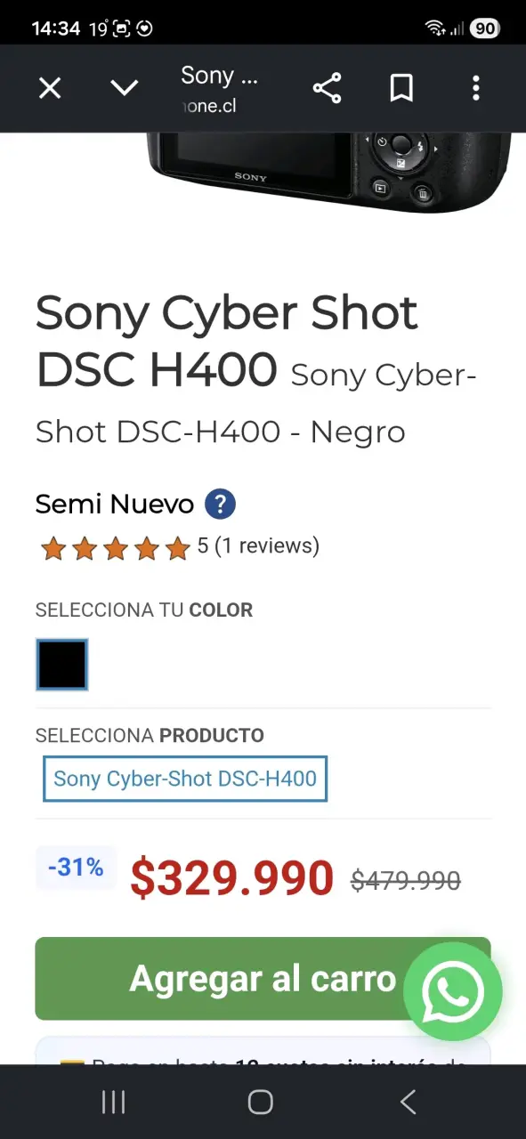 Cámara Sony Cyber-shot DSC-H400 con accesorios - 6