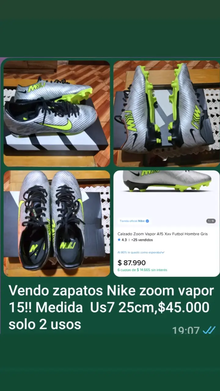 Zapatos Nike Zoom Vapor 15 para fútbol