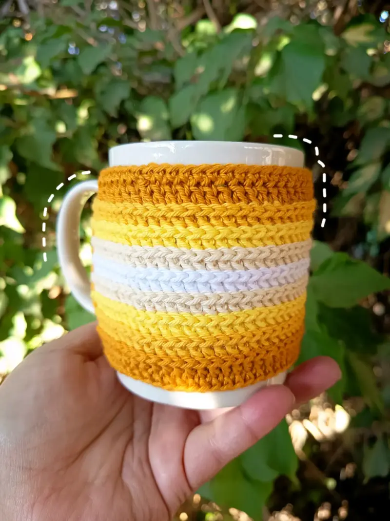 Funda para taza a crochet - 1