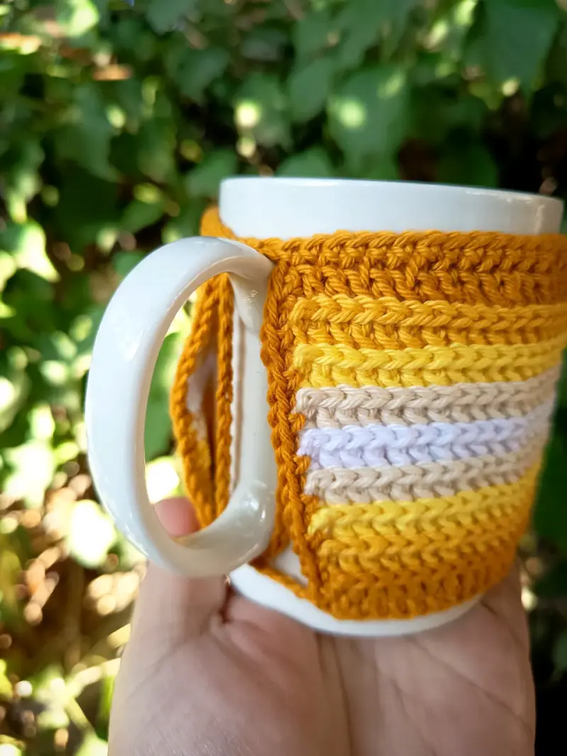 Funda para taza a crochet - 2