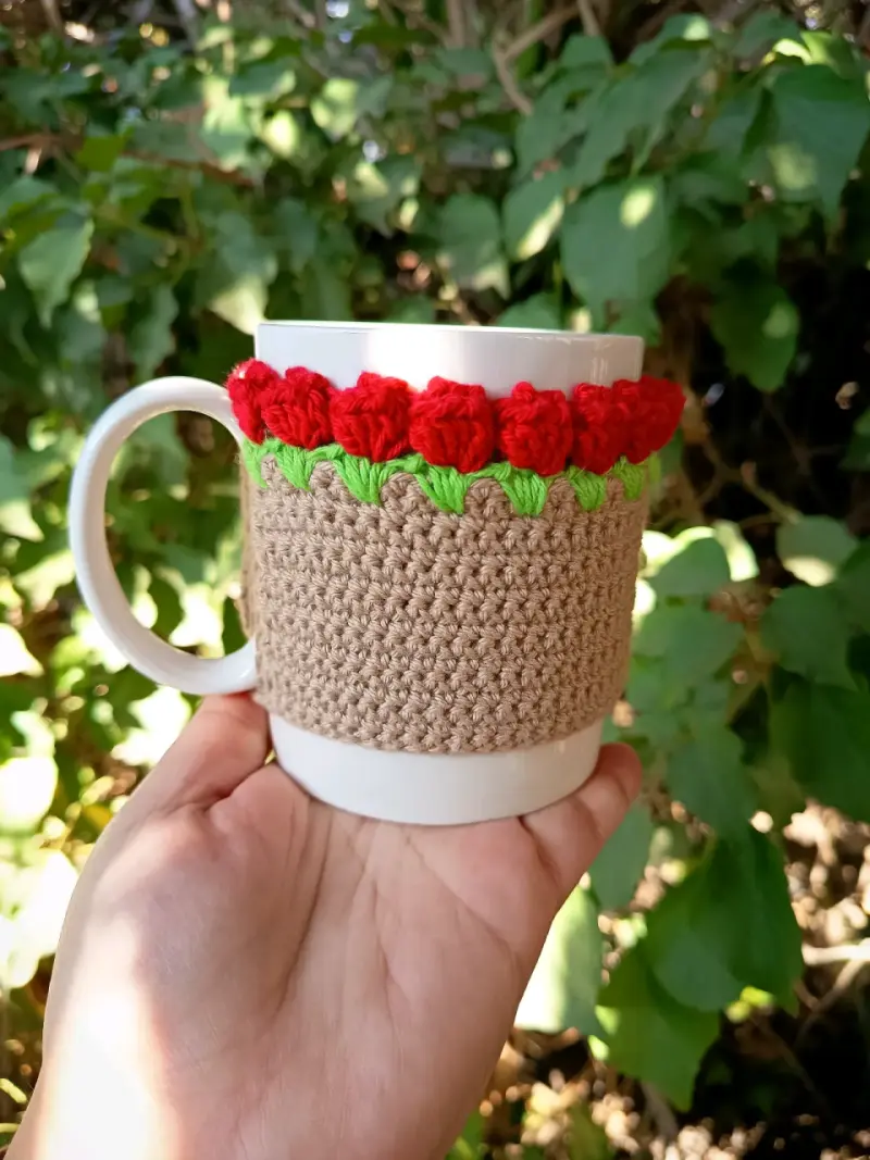 Funda para taza a crochet - 1