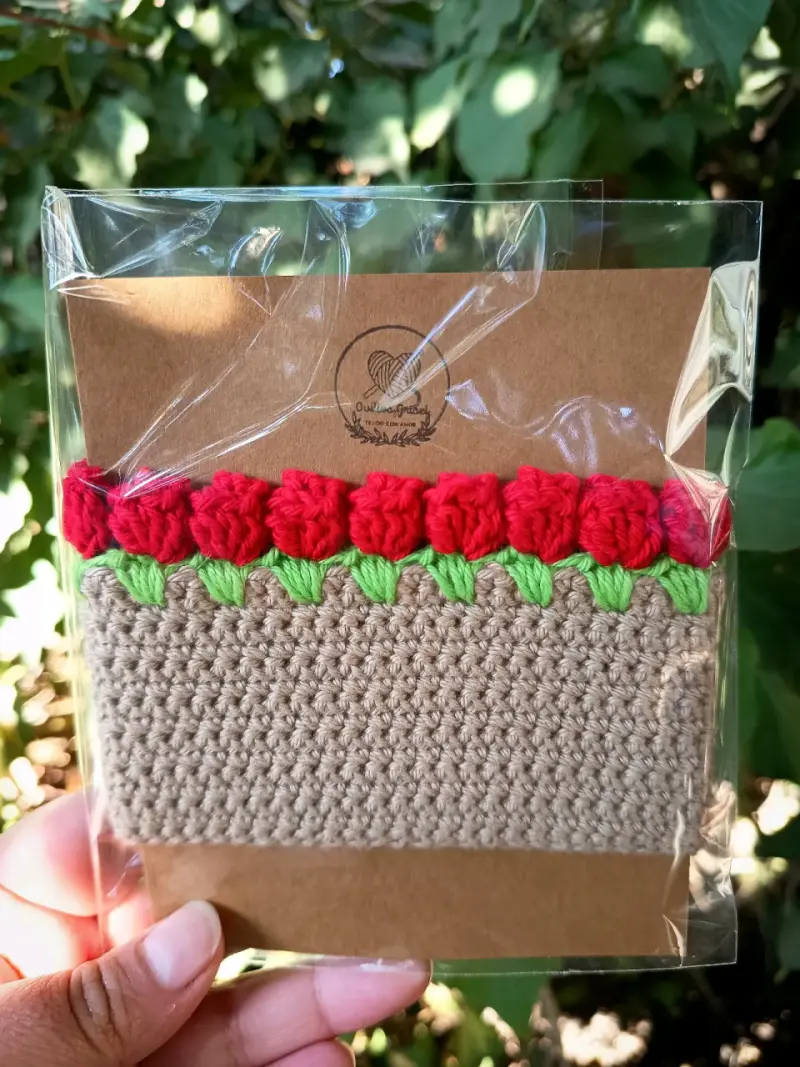 Funda para taza a crochet - 3