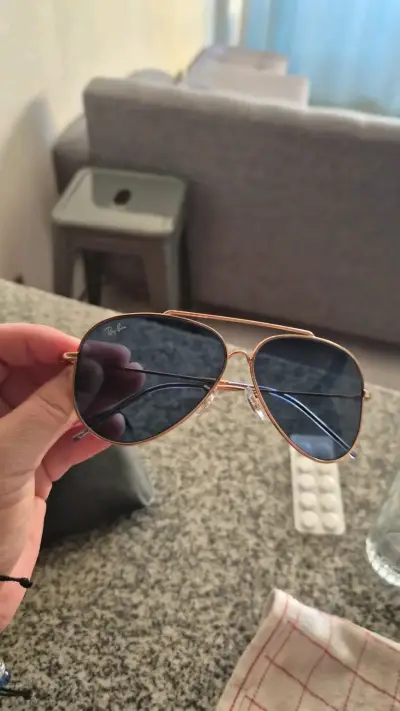Gafas de sol Ray-Ban aviador doradas - miniatura 2