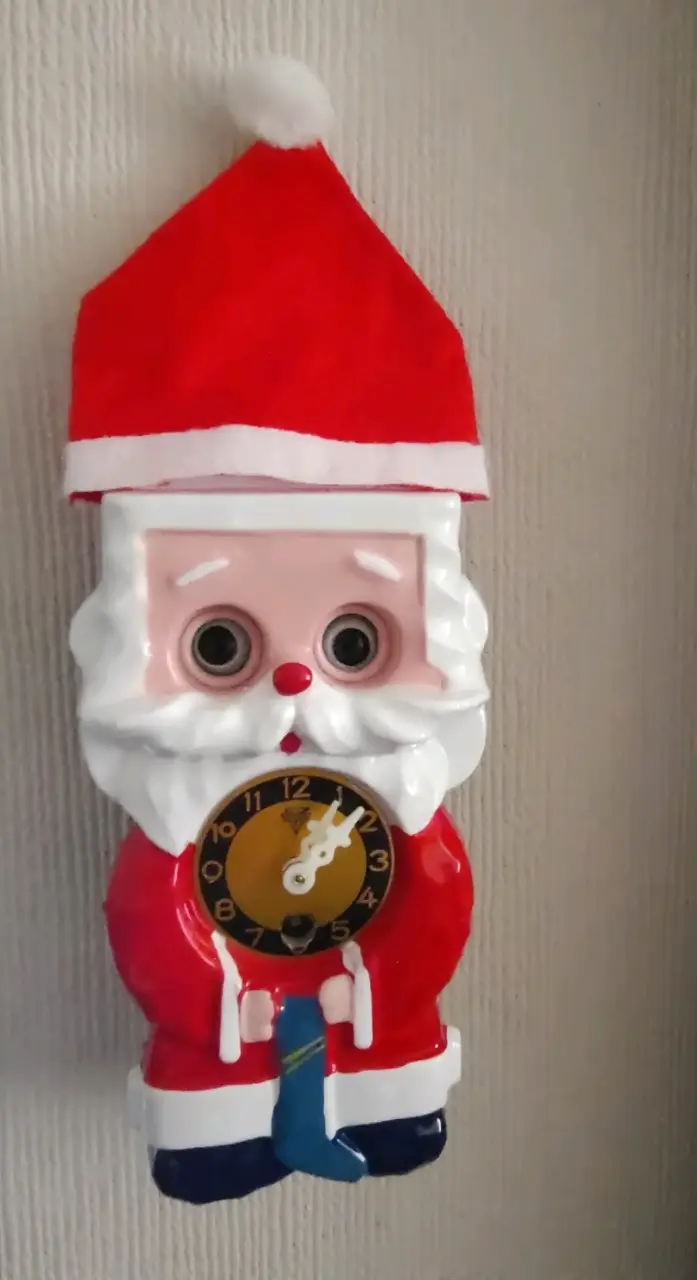 Reloj vintage Santa Claus años 70 a cuerda - 1