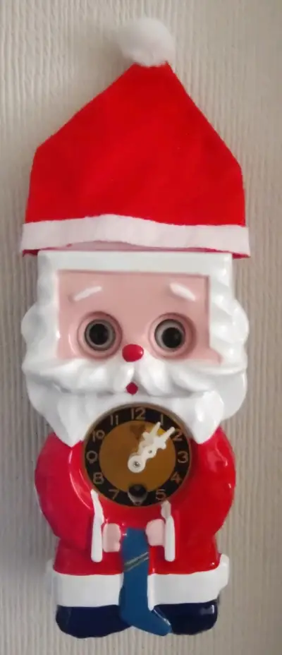 Reloj vintage Santa Claus años 70 a cuerda - miniatura 2