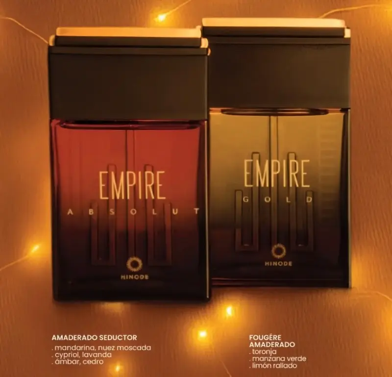 Perfumes Empire Absolut y Gold de Hinode