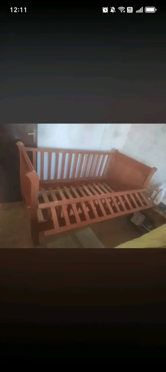 Cuna cuja de madera + colchón cic - 2