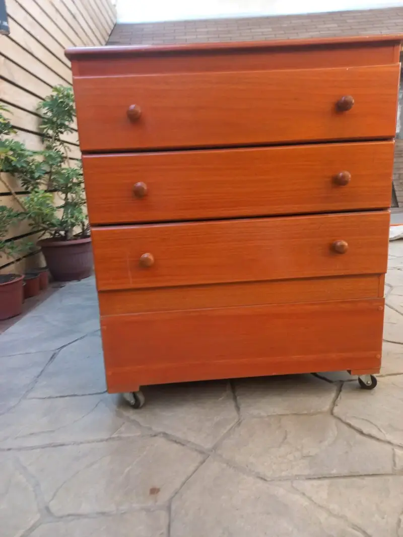 Cuna de madera con cajonera integrada - 2