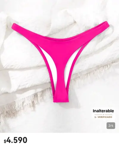 Bikini Shein Swim rosa con tirantes - miniatura 2