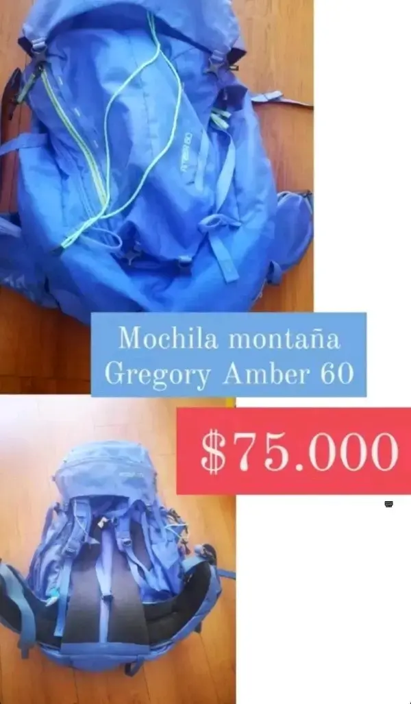 Mochila de montaña Gregory Amber 60L azul