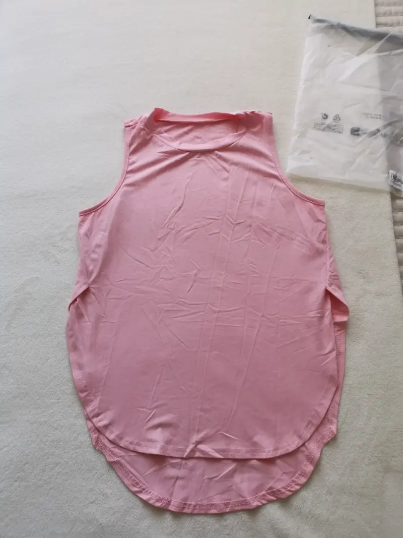 Polera sin mangas rosa para mujer - 3