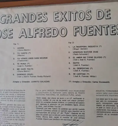 Vinilo Grandes Éxitos de José Alfredo Fuentes - miniatura 4
