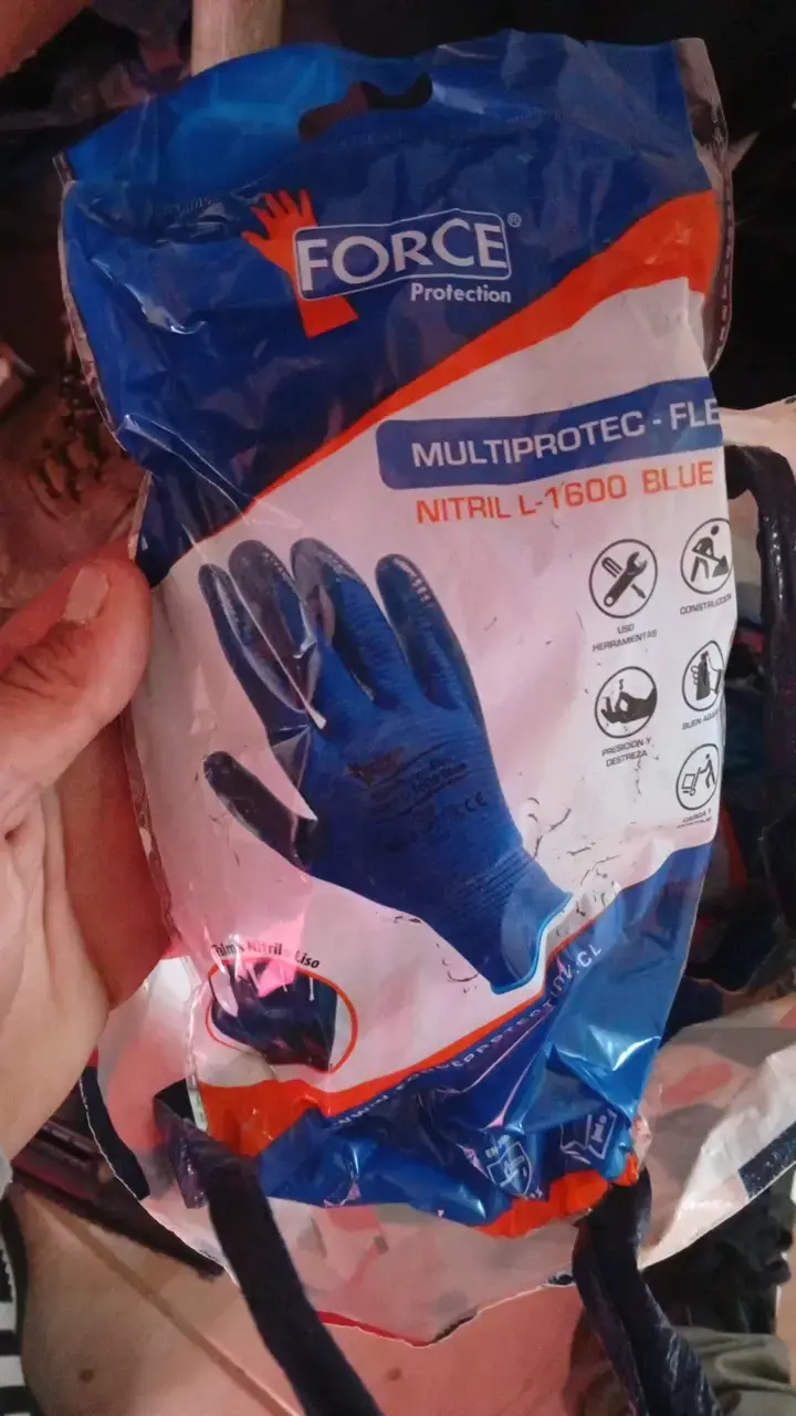 Guantes de nitrilo Force Protection azules