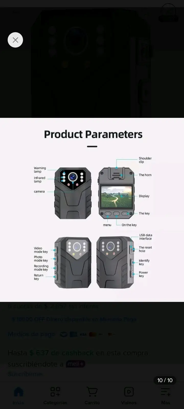 Cámara de seguridad portátil HD - 2