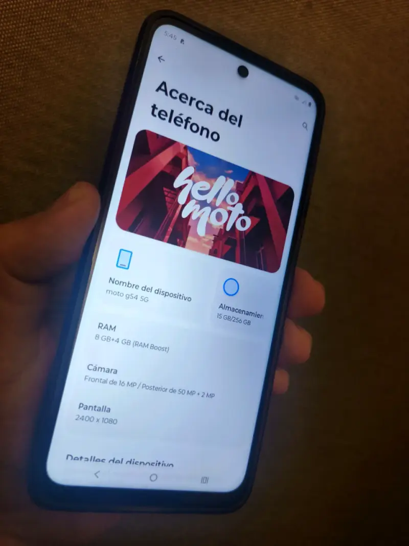 Smartphone Moto G54 5G con 256GB de almacenamiento - 1