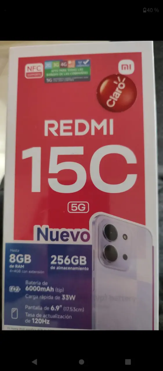 Smartphone Xiaomi Redmi 15C 5G 256GB nuevo