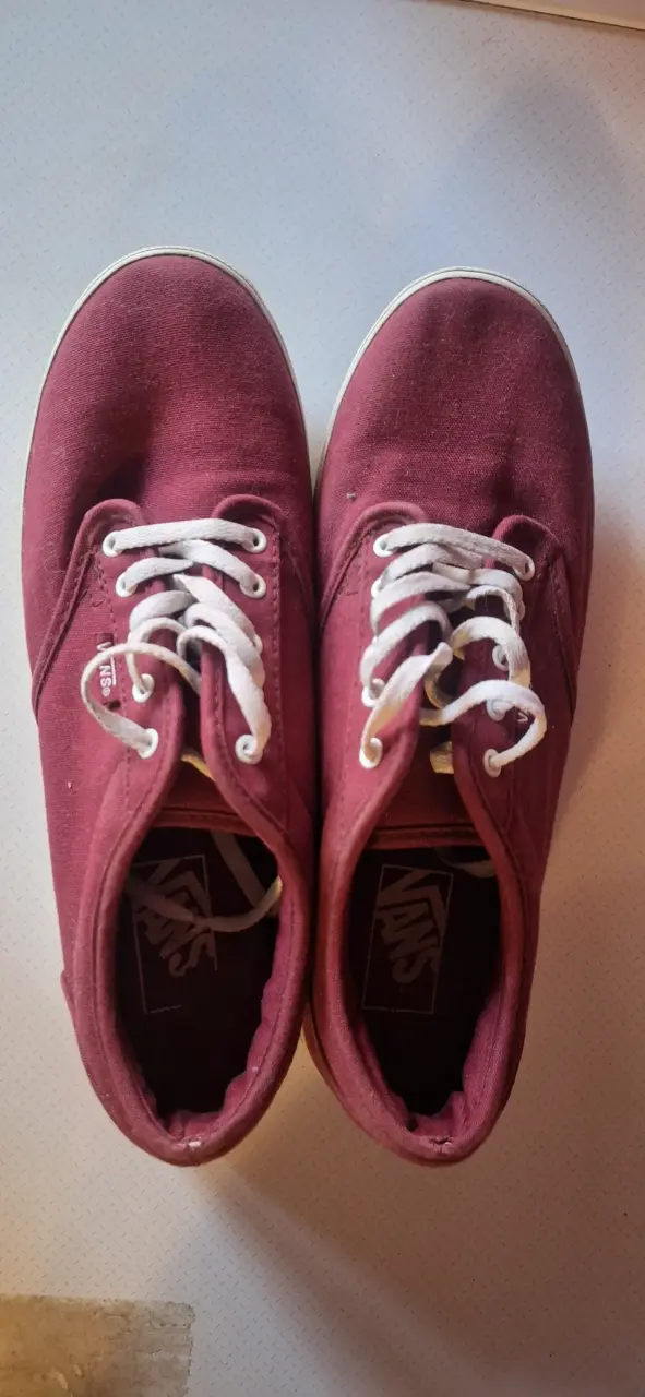 Zapatillas Vans burdeos con cordones - 1