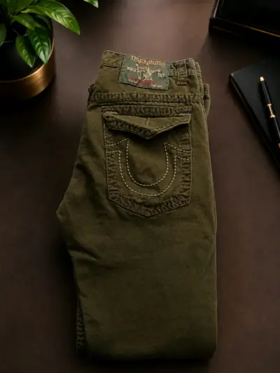 Jeans verde oliva True Religion - miniatura 1